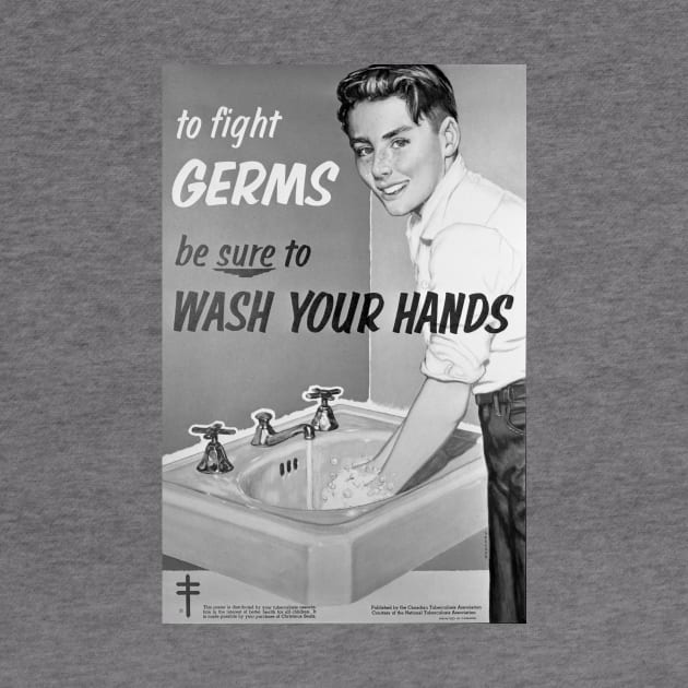 Wash Your Hands: Retro Covid Awareness Poster by NoMonkeyB